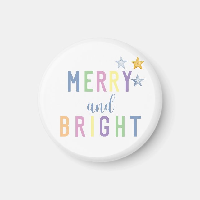 Imán Navidad Alegre y Brillante  (Frente)