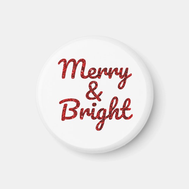 Imán Navidad Alegre y Brillante (Frente)