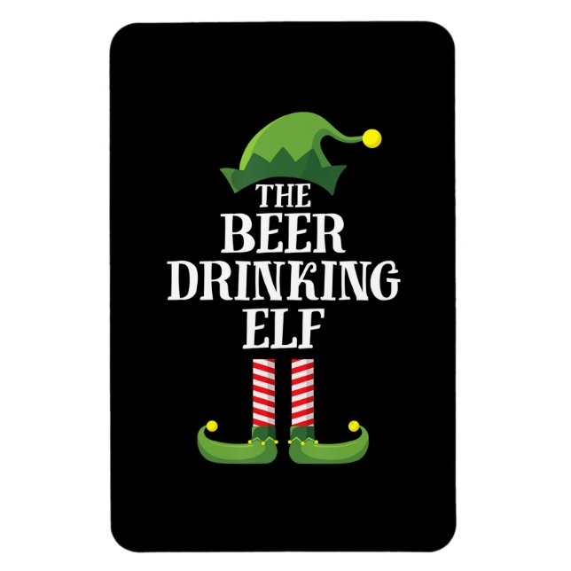Imán Navidad bebiendo cerveza Cumpleaños (Vertical)