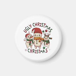 Imán Navidad blanca ;UGLY CHRISTMAS
