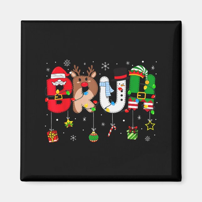Imán Navidad Bruh Niños Adolescentes Chicos Navidad Div (Frente)