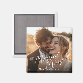Imán Navidad Casados y Felices Foto de Boda