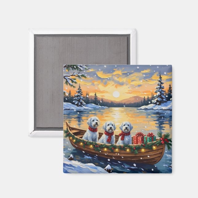 Imán Navidad de Barco de Malta (Anverso/Reverso)