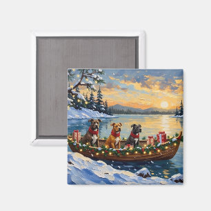 Imán Navidad de barco de Pitbull
