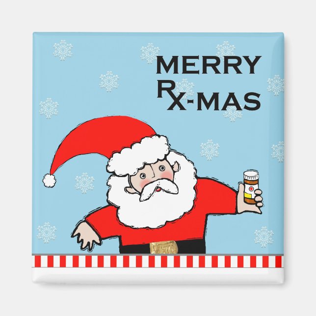 Imán Navidad de enfermera (Frente)