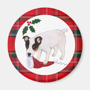 Imán Navidad de Jack Russell Terrier