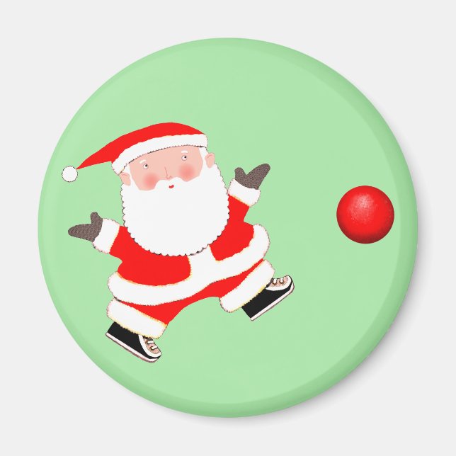 Imán Navidad de Kickball (Frente)