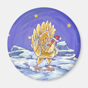 Imán Navidad de pollo