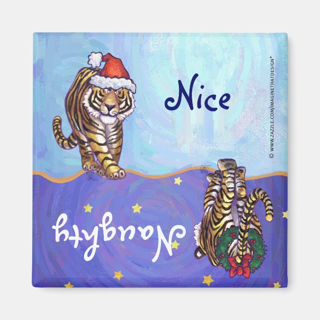 Imán Navidad de Tigre (Frente)