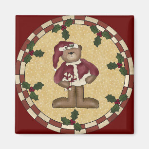 Imán Navidad del oso de peluche