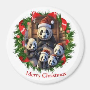 Imán Navidad del oso panda