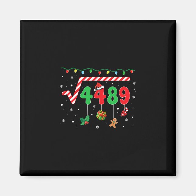 Imán Navidad Divertida 6 7 Profesor de Matemáticas 67 M (Frente)