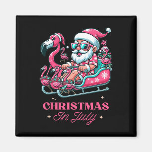 Imán Navidad Divertida En Julio Santa De Verano Flaming