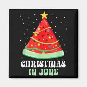 Imán Navidad divertida en junio _ árbol de sandía _ ver
