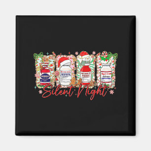 Imán Navidad Divertida Enfermera Noche Silenciosa Humor