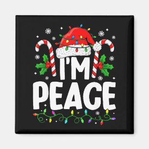 Imán Navidad Divertida Vengo En Paz Pareja Combinando M