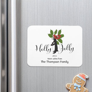 Imán Navidad Divertida y Linda Tarjeta de Felicitación 