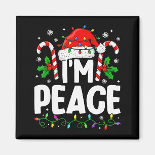 Imán Navidad Divertido Vengo En Paz Pareja Combinación 