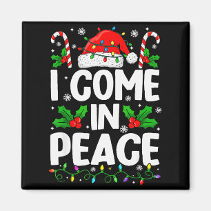Imán Navidad Divertido Vengo En Paz Pareja Combinación 