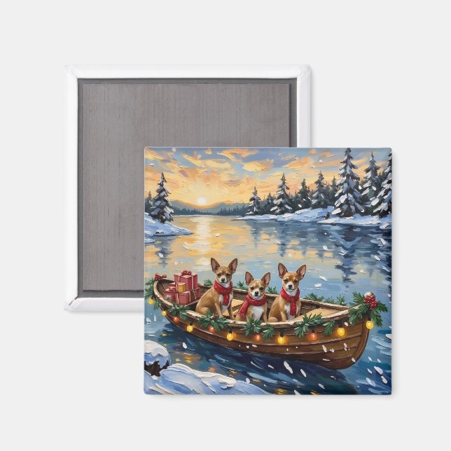 Imán Navidad en Barco Chihuahua Fiesta (Anverso/Reverso)