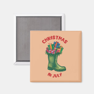 Imán Navidad En Julio, La Bota De Buen Ánimo De Santa