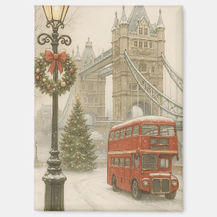Imán Navidad en Londres Regalo para Viajero Fiesta