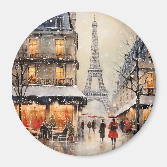 Imán Navidad en París,  (Frente)