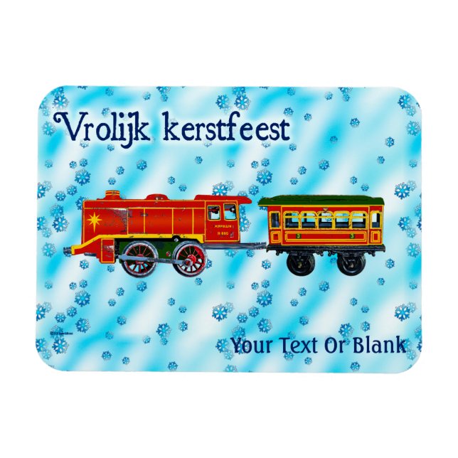 Imán Navidad Express - Vrolijk kerstfeest (Horizontal)