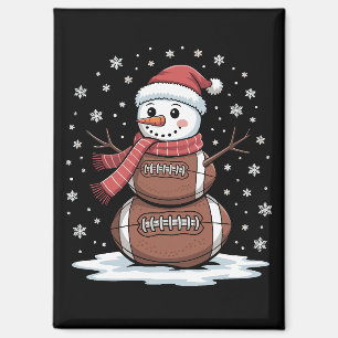Imán Navidad Fútbol Americano Muñeco de Nieve Xmas Depo
