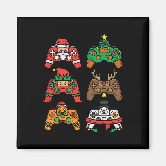 Imán Navidad Gamer Controller Xmas Gaming Men Boys Ki (Frente)