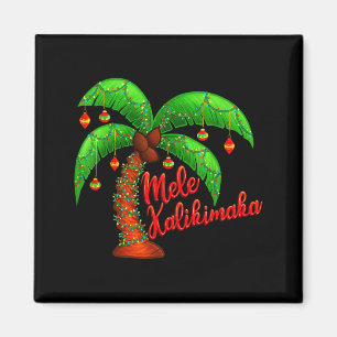 Imán Navidad Hawaiana Mele Kalikimaka Árbol de Coco
