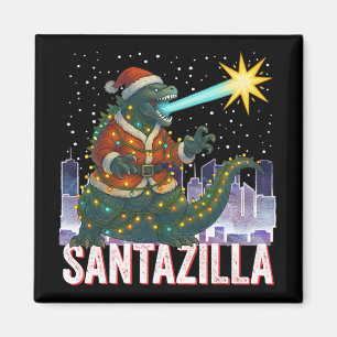 Imán Navidad Kaiju Santazilla Monstruo Japonés Dinosa