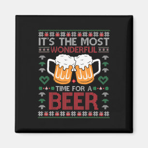 Imán Navidad Maravilloso Momento Para Una Cerveza Feo N