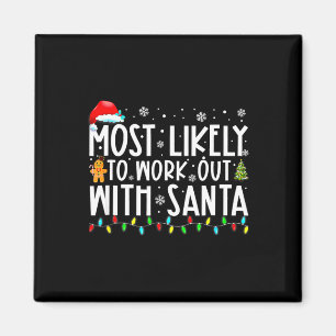 Imán Navidad Más Probable Trabajar Con Santa Familia Ch