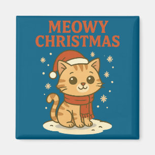 Imán Navidad Meowy Amante de los Gatos Juego Manga Larg
