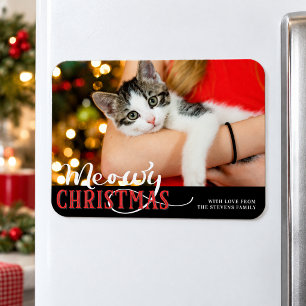 Imán Navidad Meowy Gato Lindo Agrega Tu Foto Personaliz