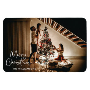 Imán Navidad Minimalista con Letra a Mano Foto