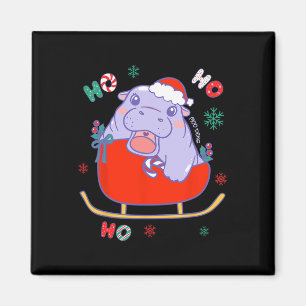 Imán Navidad Moo Deng Reno Trineo Lindo Niños Niñas