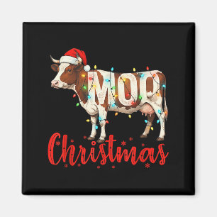 Imán Navidad Moo Vaca Divertida Amantes De Vacas Granje