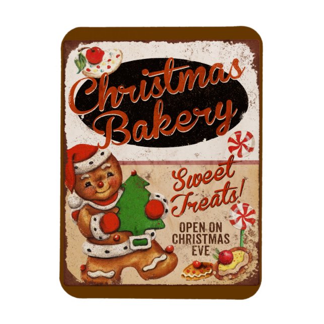 Imán Navidad Panadería Gingerbread Kitchen Magnet (Vertical)