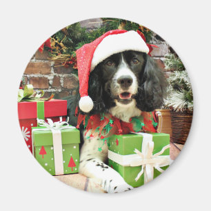 Imán Navidad - perro de aguas de saltador inglés - Luc