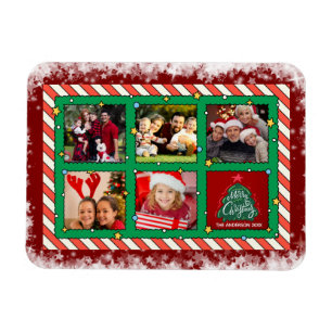 Imán Navidad personalizada con cinco fotos