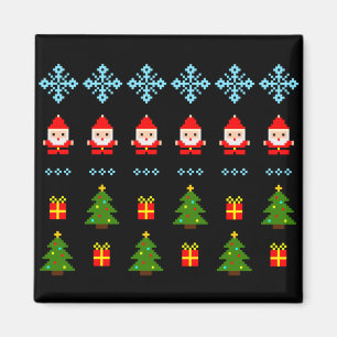 Imán Navidad Pixel Art