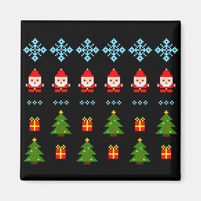 Imán Navidad Pixel Art (Frente)