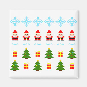 Imán Navidad Pixel Art