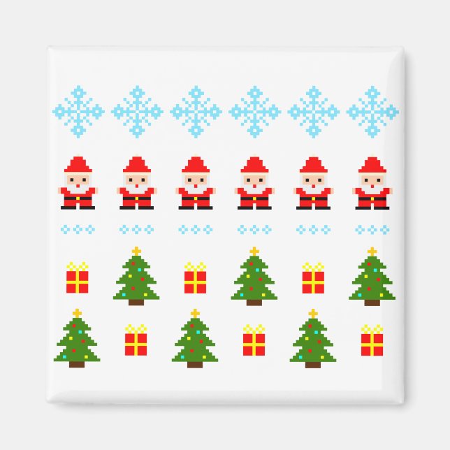 Imán Navidad Pixel Art (Frente)