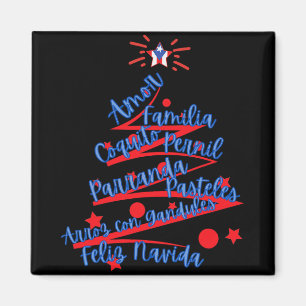Imán Navidad puertorriqueña Feliz Navidad 