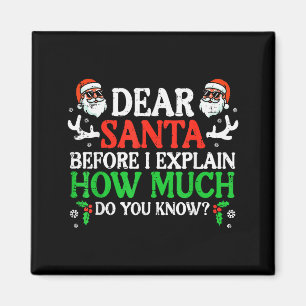 Imán Navidad Querido Santa Cuánto Sabes Xmas Mujer