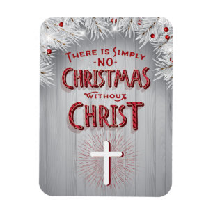 Imán Navidad religioso - ningún navidad sin Cristo