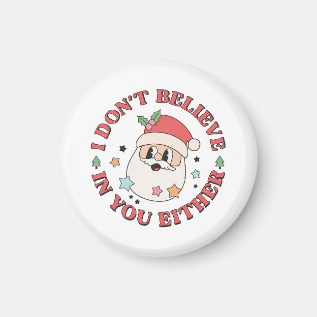 Imán Navidad Santa Divertido  (Frente)